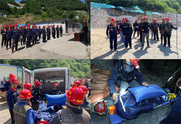 1656900020924620u1B6.jpg 秦枫公司组织开展“冒顶片帮”事故应急演练.jpg